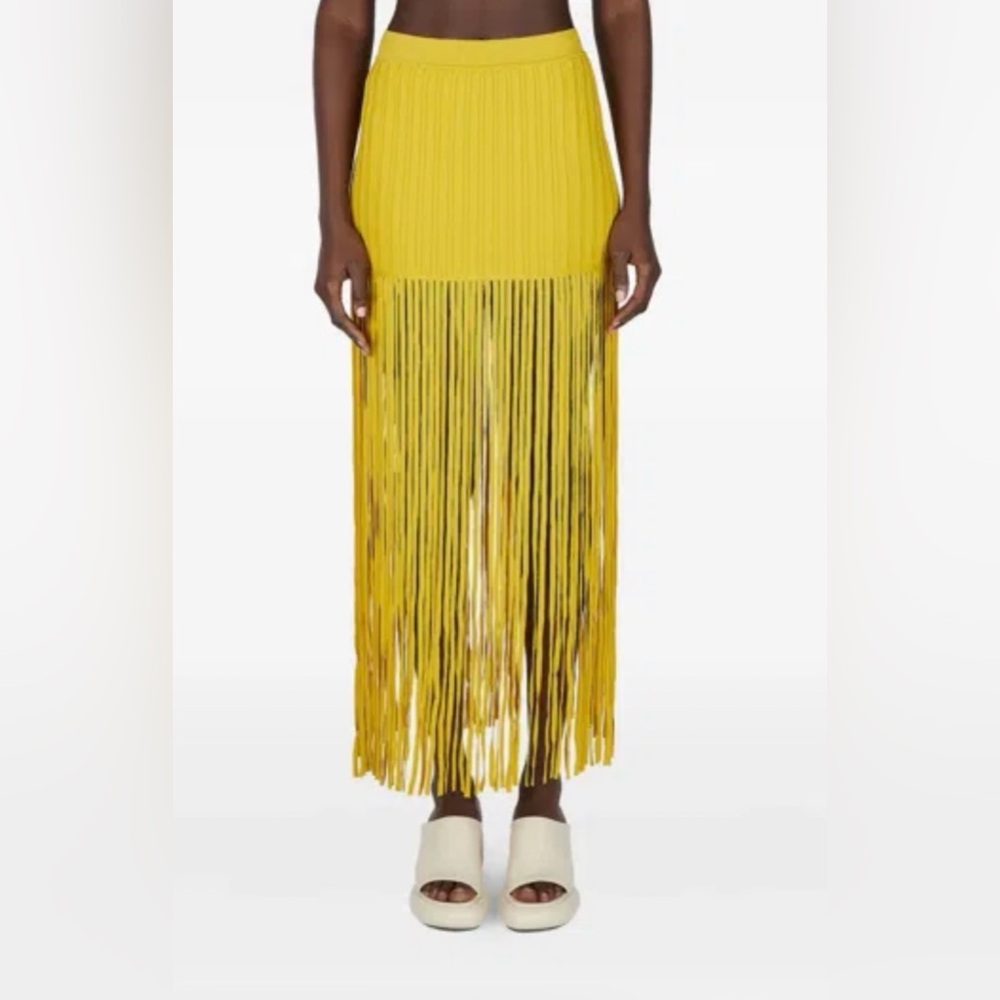 Simon Miller Yellow Fringe Maxi Skirt